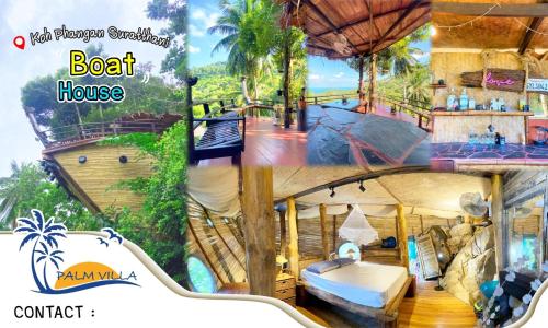 a picture of a resort with a boat house at Sea View Palm Villa - Tree House in Haad Yao