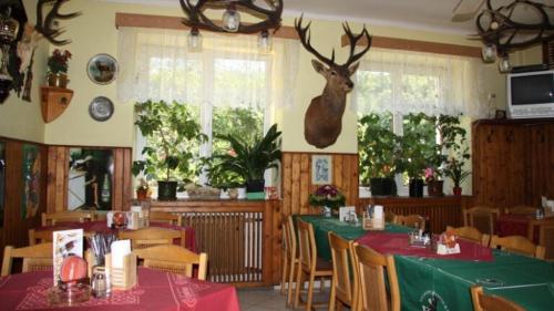 Hotel a restaurace Na Špici tesisinde bir restoran veya yemek mekanı