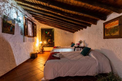 Postel nebo postele na pokoji v ubytování Casa Rural Finca Las Picazas