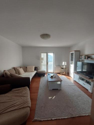 sala de estar con sofá y TV en Villa Zora, en Goli Breg
