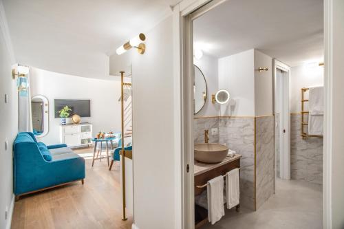 Koupelna v ubytování Hotel Mediterraneo