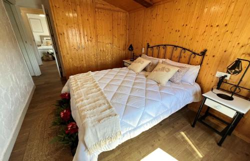 Ένα ή περισσότερα κρεβάτια σε δωμάτιο στο Casa La Pradera Cañete