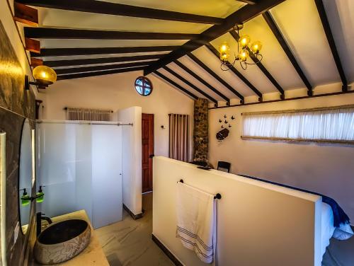 A bathroom at Casa Piedra