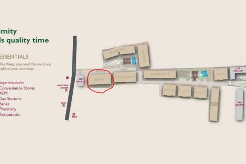 a map of the proposed redevelopment of a building at Cozy 2BR w/ Free Pool Access and Free Parking N224 in Manila