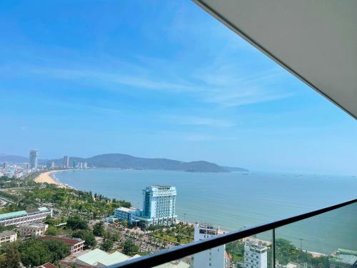 a view of the ocean from a building at FLC Sea Tower Quy Nhon SeaView Condotel in Quy Nhon