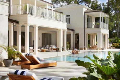an image of a house with a swimming pool at Villa Tamarindo Luxury Beachfront Villa in Saint James