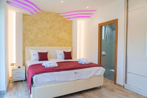 Cama o camas de una habitación en Villa 100 Palme