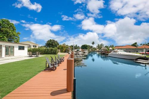 a marina with boats docked on the water at Dania Beach Unit 1 By Pmi in Dania Beach