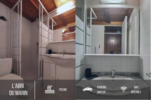 Ένα μπάνιο στο L'abri du marin - Studio - proche plage, parking, wifi
