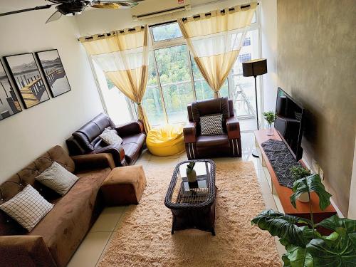 Istumisnurk majutusasutuses Dwiputra Residence Presint 15 Putrajaya 3BR Homestay