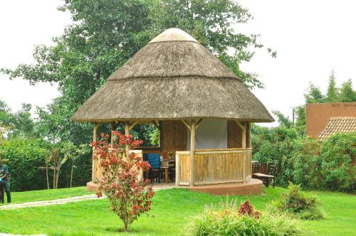 Un jardín fuera de Ingagi Park View Lodge