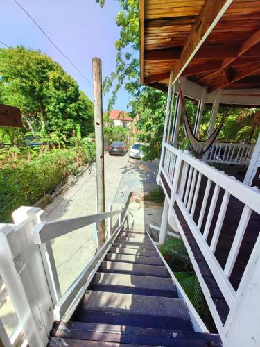 a stairway leading up to a house at LOTO'S House in West End