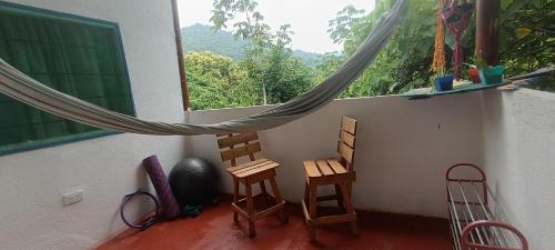 En balkong eller terrasse på Casa Margarita