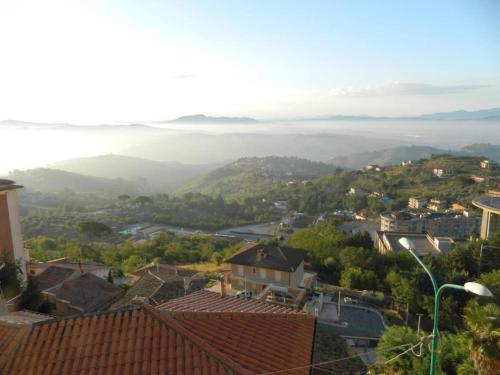 a city with a view of a town and a valley at Casa Vela in Ariano Irpino