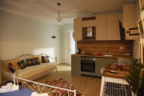 ครัวหรือมุมครัวของ Illyrian studio apartment 2