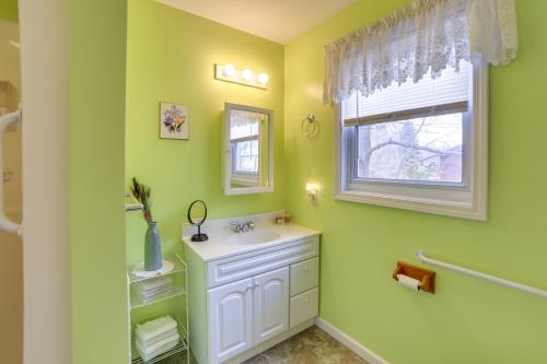 A bathroom at Peaceful Ishpeming Retreat Walk to Deer Lake