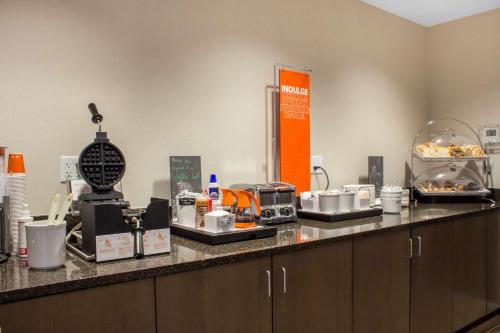a kitchen with a counter top with some food on it at Hampton Inn Parker, AZ in Parker