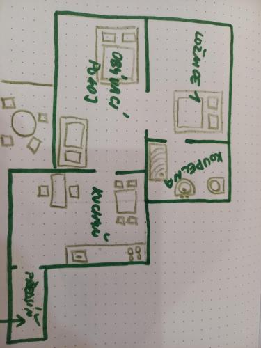 Grundriss der Unterkunft Apartmán Karla