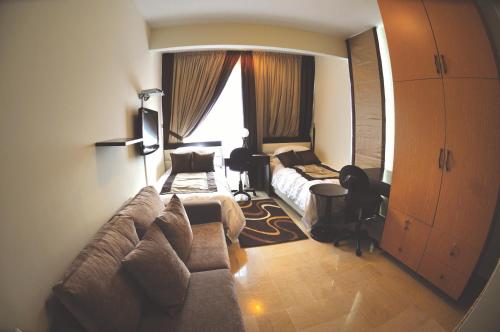 Posezení v ubytování Bliss 3000 Furnished Studios