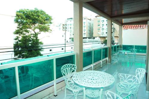 A balcony or terrace at Pousada Águas do Forte