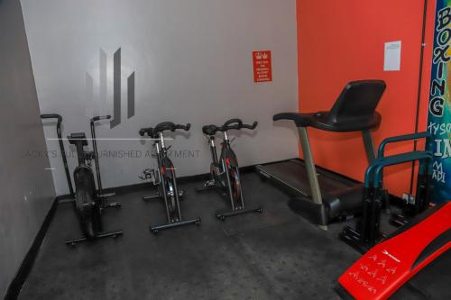 Fitness centrum a/nebo fitness zařízení v ubytování Jacky's Milimani suites