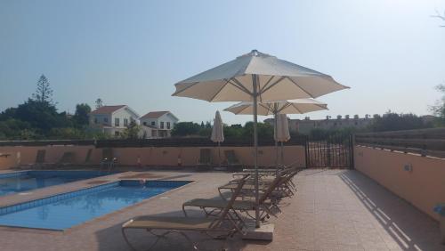 Baseinas apgyvendinimo įstaigoje Nissi Golden Sands Holiday Apartment Free WiFi arba netoliese