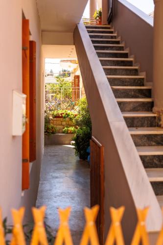 a stairway leading up to a building at Olga's Cozy home in Monemvasia