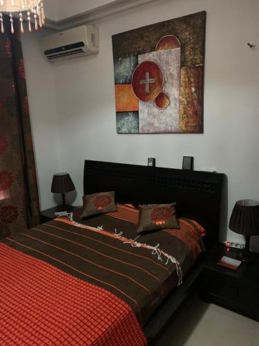Katil atau katil-katil dalam bilik di Appartement - Manar 1 Tunis