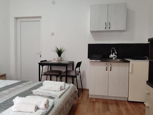 Η κουζίνα ή μικρή κουζίνα στο Relax Apartmani Niš