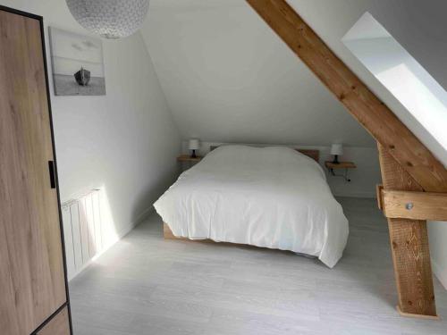Posteľ alebo postele v izbe v ubytovaní Maison à la campagne à 10 minutes d’Honfleur