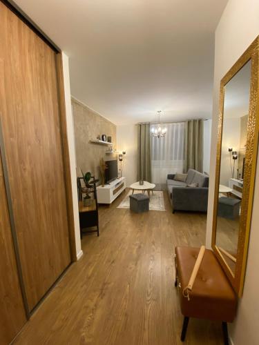 Posezení v ubytování Mountain View Apartment