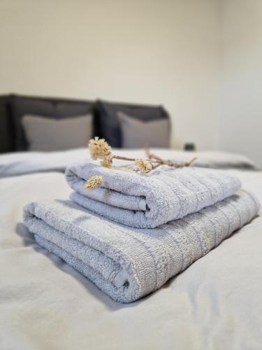 Postel nebo postele na pokoji v ubytování 2nd home ferienwohnung
