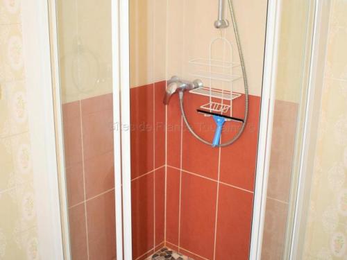 a shower with a shower head in a bathroom at Gîte Montlouis-sur-Loire, 3 pièces, 4 personnes - FR-1-381-436 in Montlouis-sur-Loire