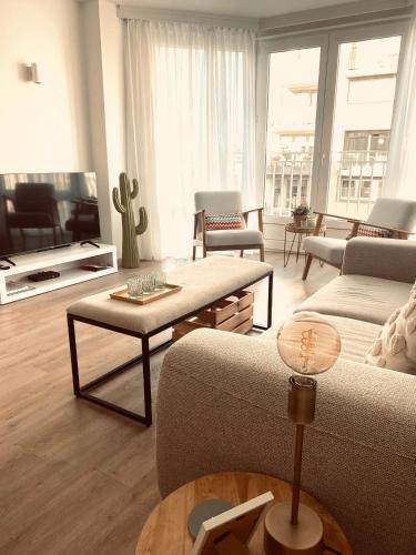 Χώρος καθιστικού στο Appartement Céline - De Panne