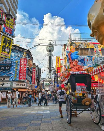 大阪通天閣 玩具街 木津黑門市場 難波 44平方 獨立廚房室浴 電梯直達 最近車駅步行3分鐘