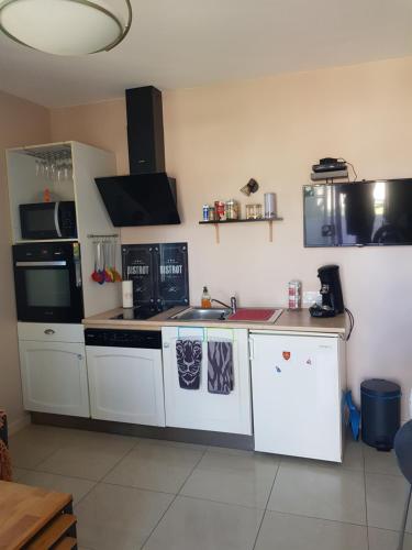 Η κουζίνα ή μικρή κουζίνα στο Appartement dans maison en RDC