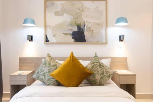 Ένα ή περισσότερα κρεβάτια σε δωμάτιο στο Lennox Beautiful 2 Bed