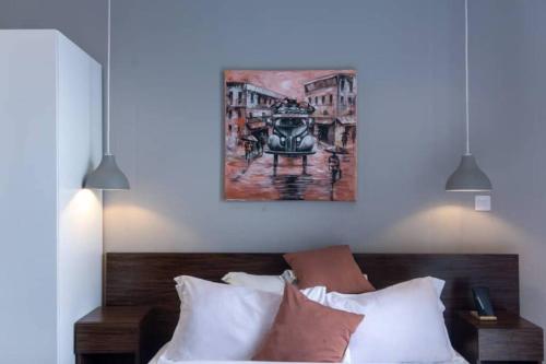 Ένα ή περισσότερα κρεβάτια σε δωμάτιο στο Lovely Studio at Embassy Gardens
