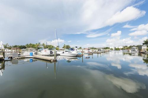 a group of boats docked in a harbor at Bay-Ja Vu in Sarasota