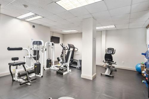 a gym with several treadmills and cardio machines at Bay-Ja Vu in Sarasota