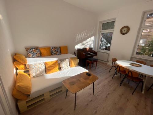 Χώρος καθιστικού στο Künstlerisches Apartment