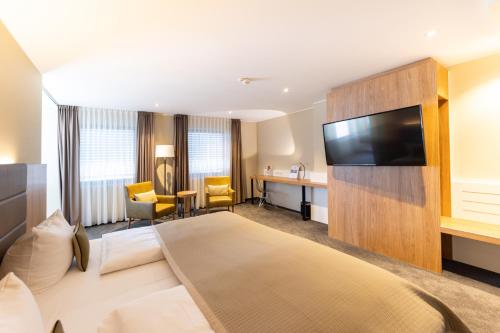 TV a/nebo společenská místnost v ubytování Hotel Ross