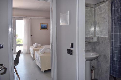 Koupelna v ubytování Hotel Theoxenia