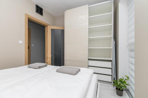Ένα ή περισσότερα κρεβάτια σε δωμάτιο στο Apartament Biegusa