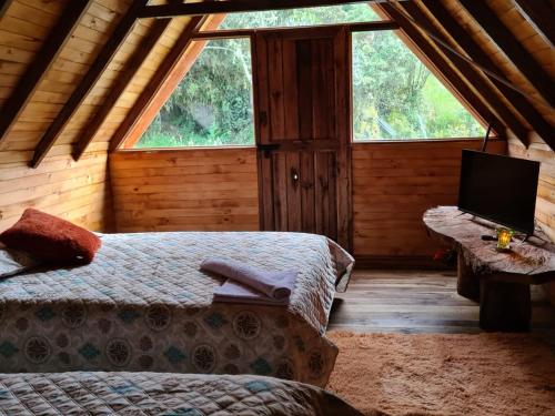 Posezení v ubytování Cabañas del bosque
