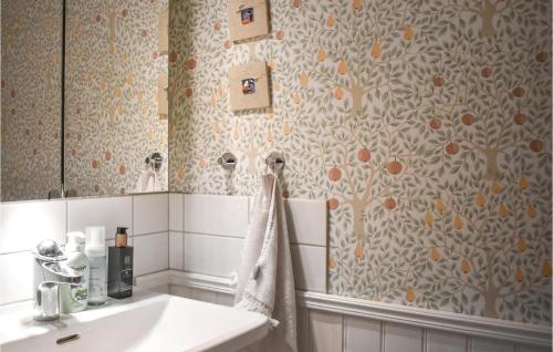 y baño con lavabo y espejo. en Amazing Home In Kivik With Wifi, en Kivik
