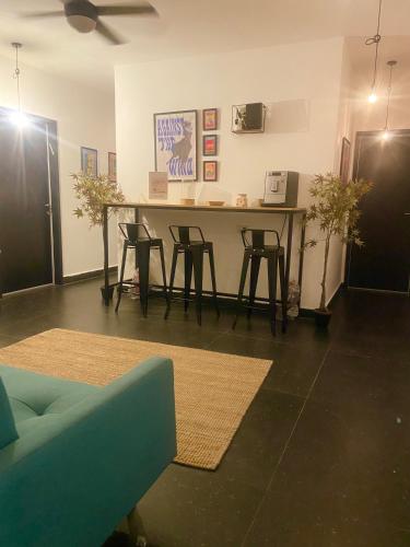 Posezení v ubytování LEVO Urban Studios