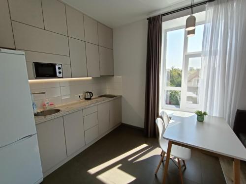 Η κουζίνα ή μικρή κουζίνα στο Apartments Bis House