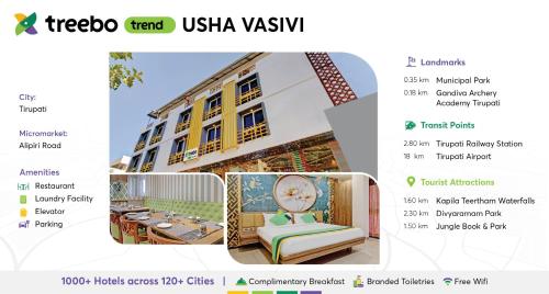uma imagem do website do visto dos EUA em Treebo Trend Usha Vasivi Alipiri Road 2 Km From Tirupati Central Bus Station em Tirupati