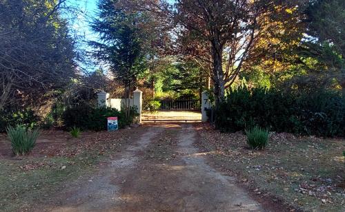 una entrada con una valla y una puerta en un patio en Timeless en Hogsback